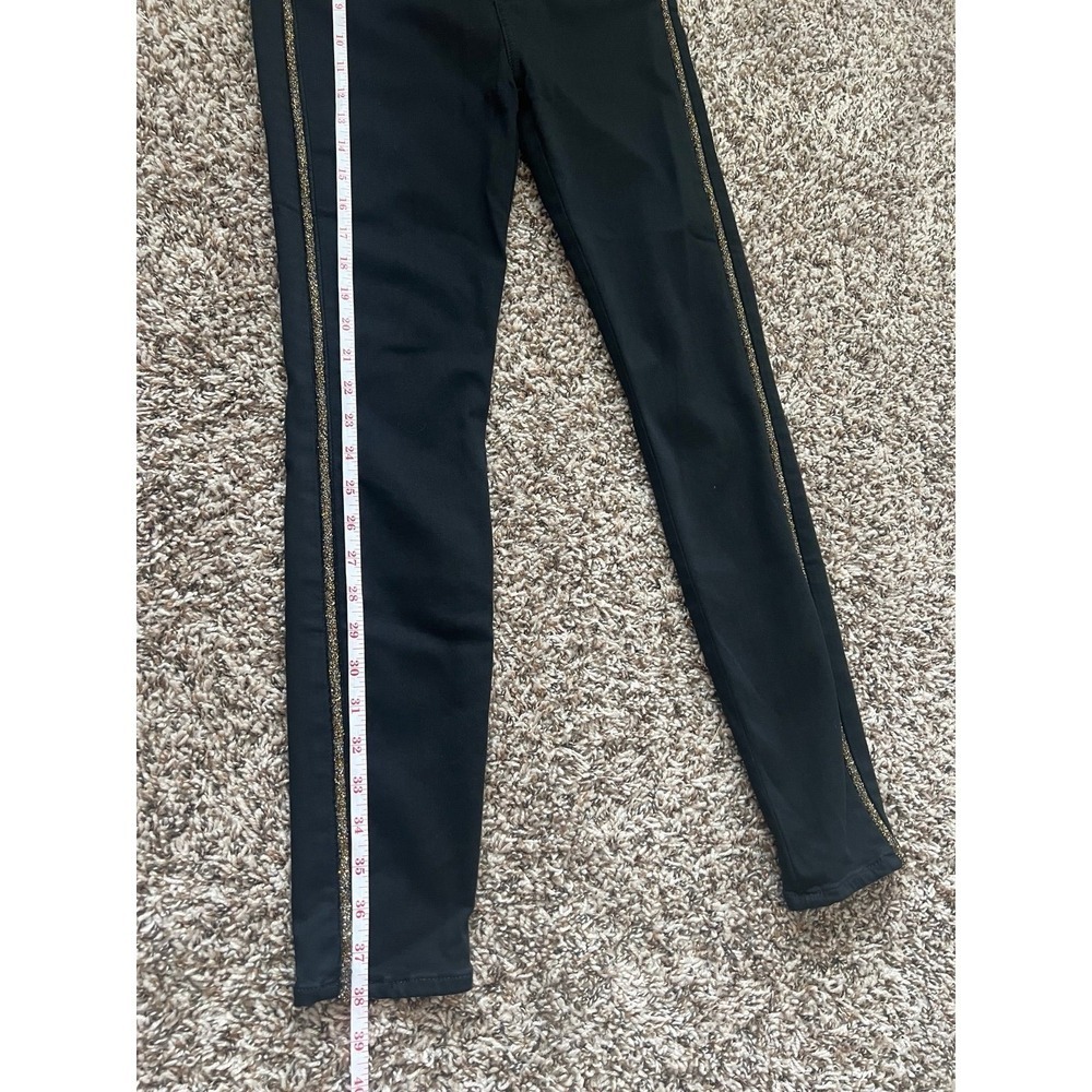 7 For All Mankind Aubrey Caviar Side Stripe Slim Illusion Jeans Black 26 (0621) - Picture 10 of 10